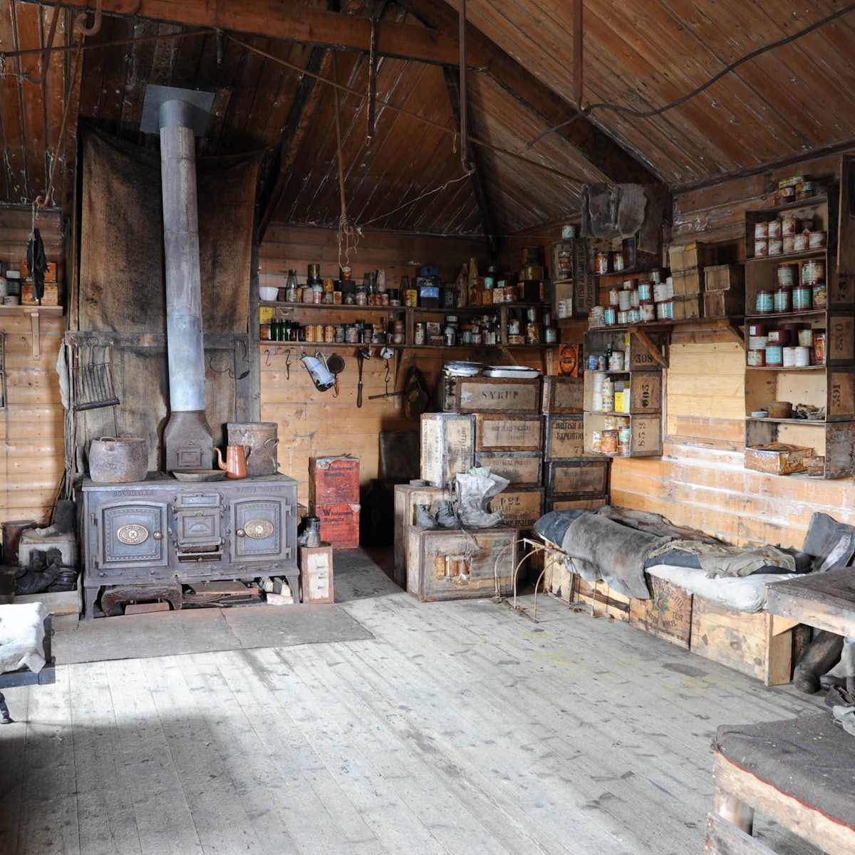 ANTARTICA - JANUARY 14:  In this handout image provided by the Monaco Palace, a general view of the wooden hut built by Earnest Shackleton in 1907, visited by Prince Albert Of Monaco, now kept by Dr David G Ainley in Cape Royds on January 15, 2009 in Antartica.  (Photo by Monaco Palace via Getty Images)