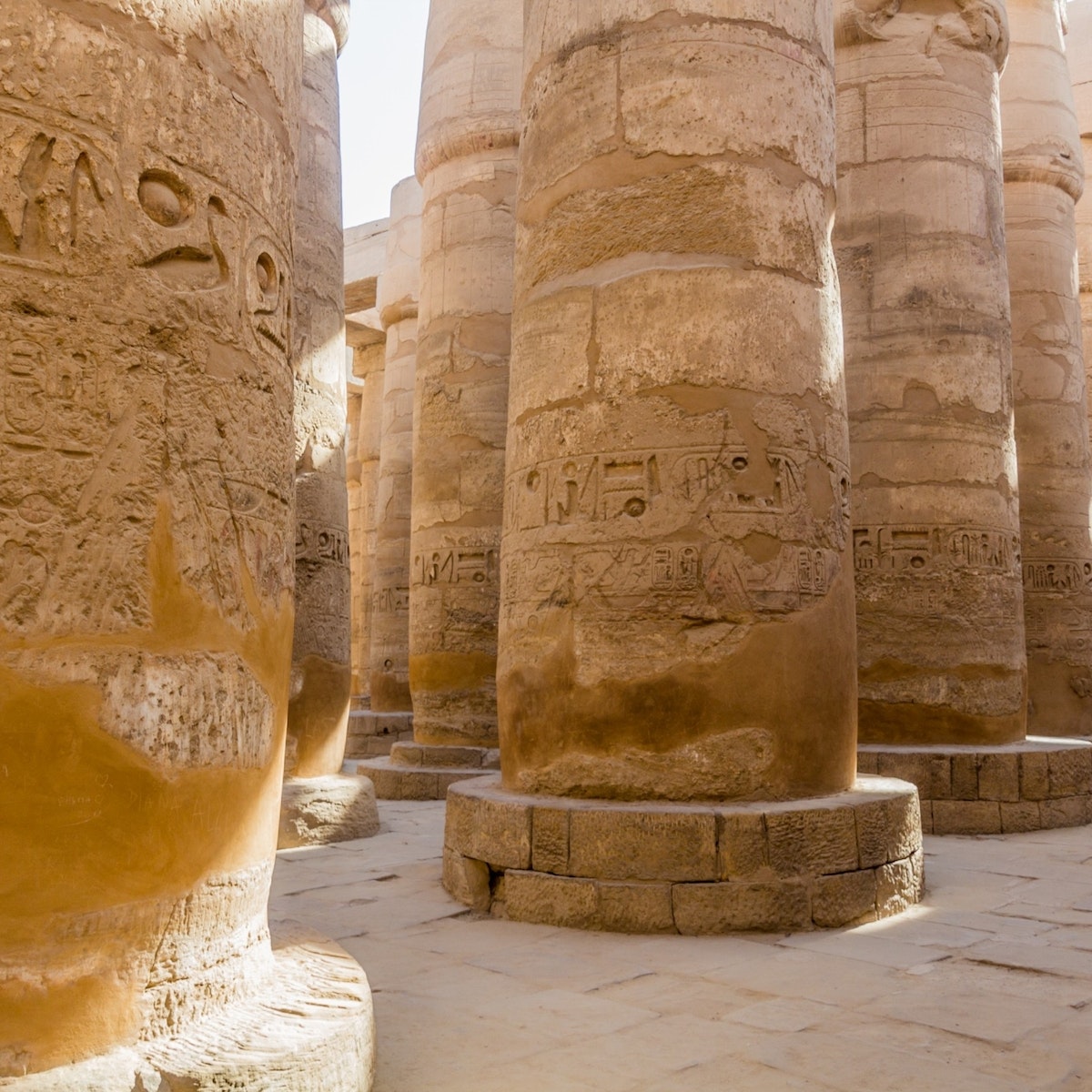 Decorated columns of the Great Hypostyle Hall in the Amun Temple enclosure in Karnak, Egypt; Shutterstock ID 2287618019; your: Sloane Tucker; gl: 65050; netsuite: Online Editorial; full: POI
2287618019
